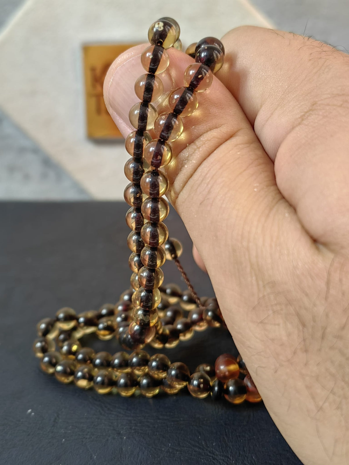 99'lu Ateş Kehribar Namaz Tesbihi Dua Taneleri