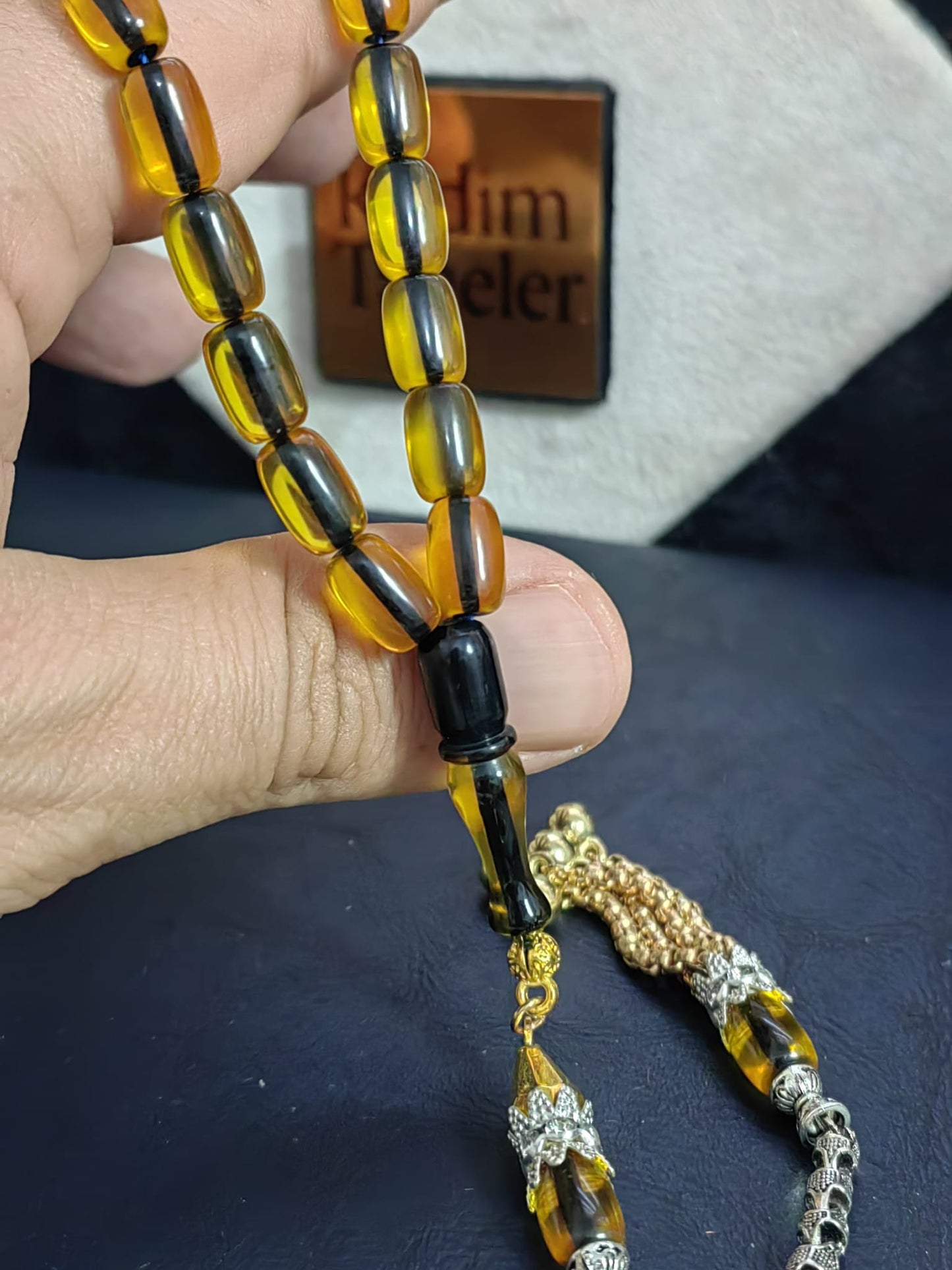 Eskitme İşçilikli Kapsül Kesim Ateş Kehribar
