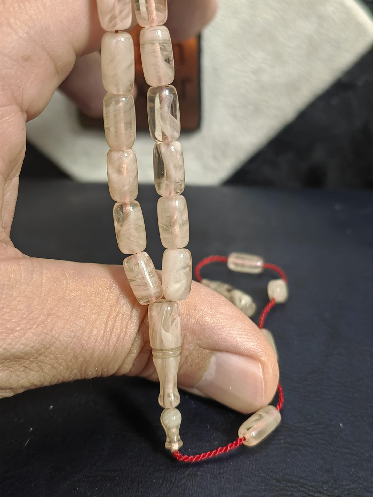 El İşçilikli, İmzalı 6x11 Hareli Ateş Kehribar (Kuru Torna)