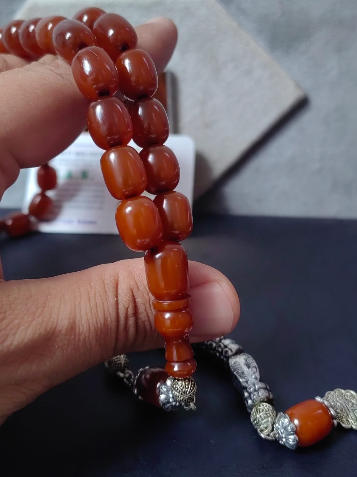 Eski Usul Sertifikalı İri Ölçü Alman Sıkma Kehribar