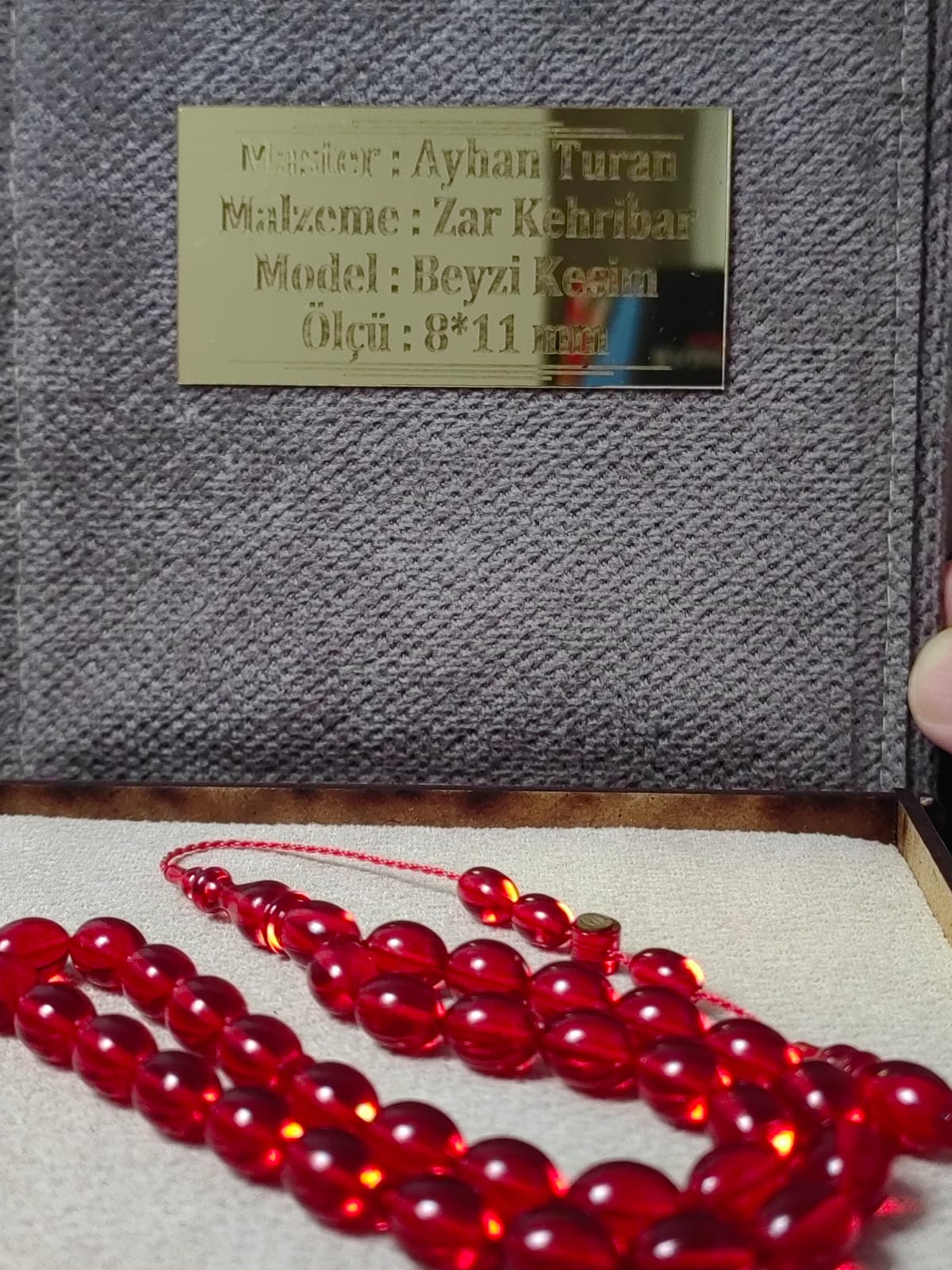 Usta İşi Zar Kehribar (Özel Kutulu)