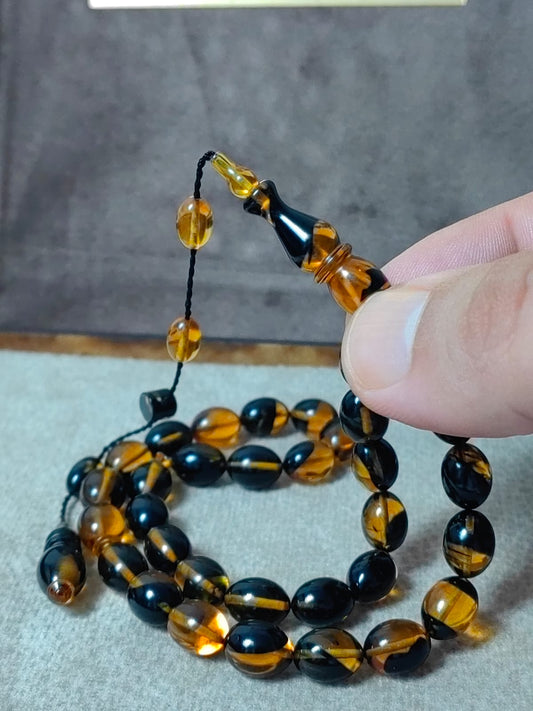 Usta İşi Hareli Ateş Kehribar (Özel Kutulu)