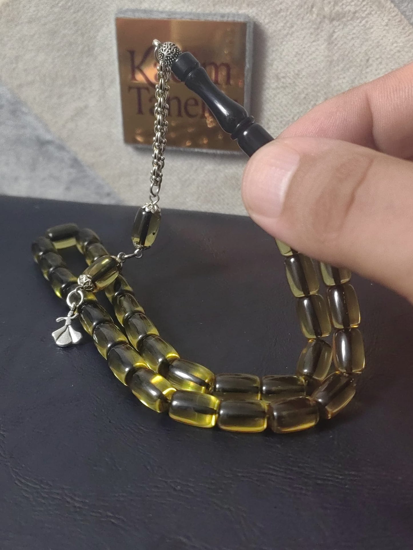 Eskitme İşçilikli Ateş Kehribar