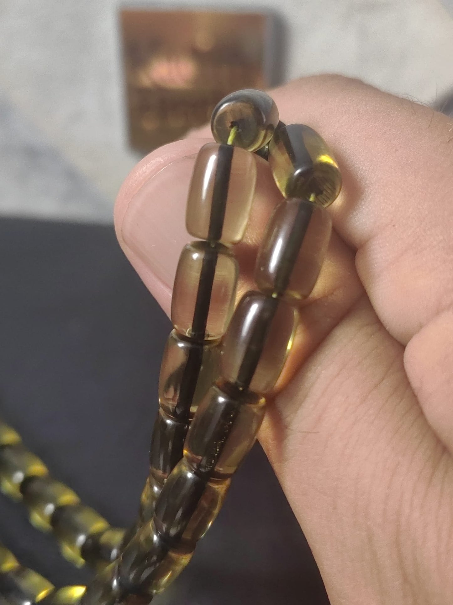 Eskitme İşçilikli Ateş Kehribar