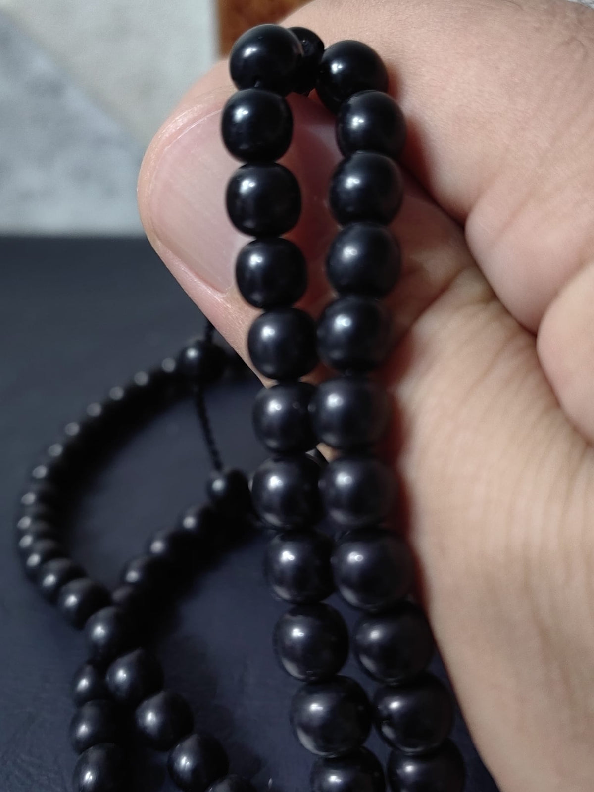 99'lu Kanayan Baga Dua Taneleri Siyah Namaz Tesbihi