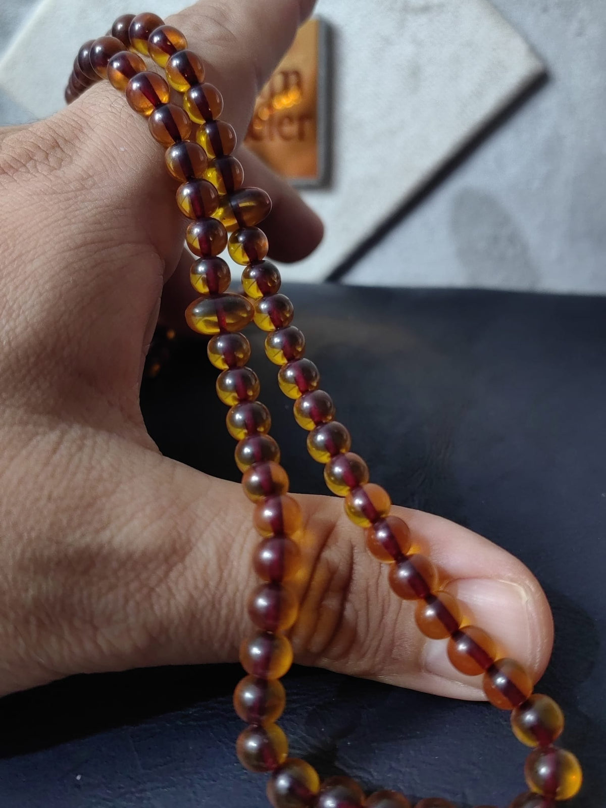 99'lu Ateş Kehribar Namaz Tesbihi