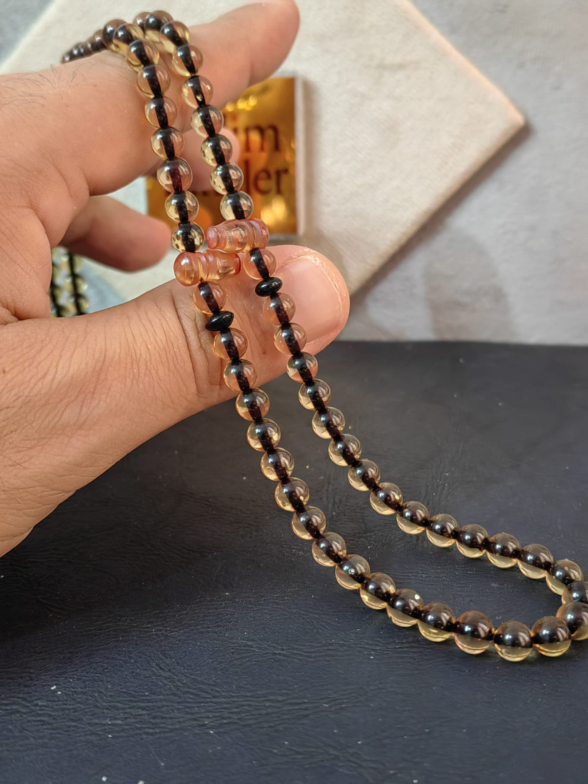 99'lu Ateş Kehribar Namaz Tesbihi Dua Taneleri