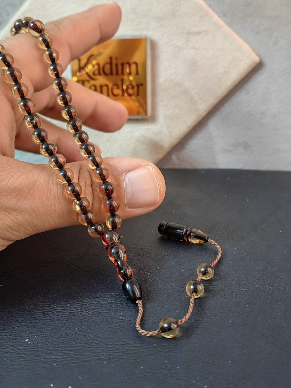 99'lu Ateş Kehribar Namaz Tesbihi Dua Taneleri