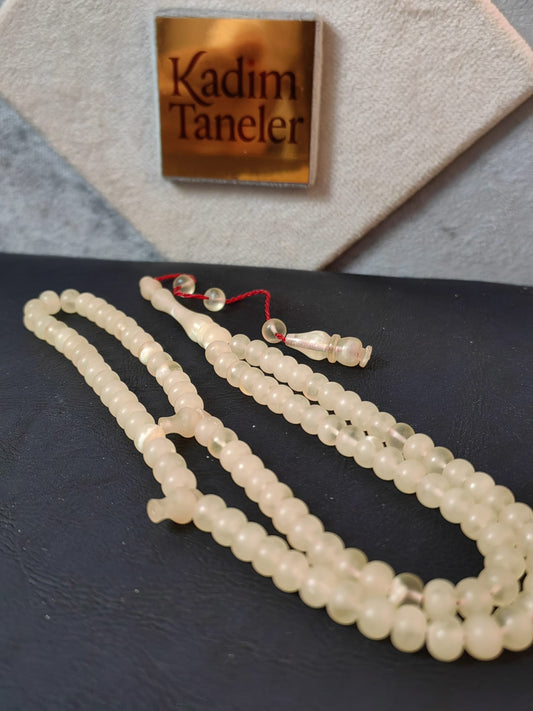 99'lu Üst Segment Mügellef Damla Kehribar Tesbih
