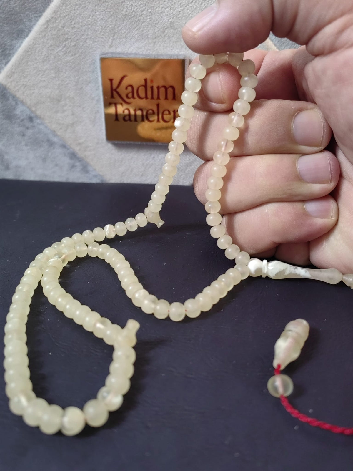 99'lu Üst Segment Mügellef Damla Kehribar Tesbih